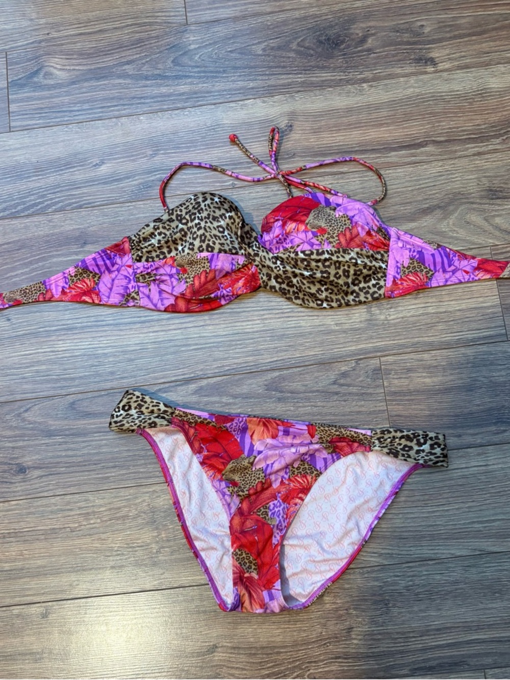 Victoria’s Secret Bombshell Tropical Floral & Leopard Print Bikini